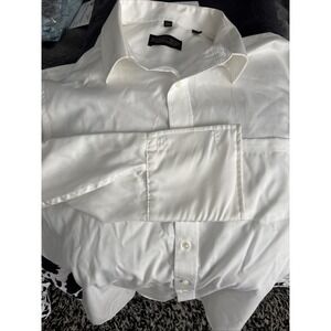Donald J. Trump LargeSignature Men's White Non Iron‎ Long Sleeve Button Up Dress